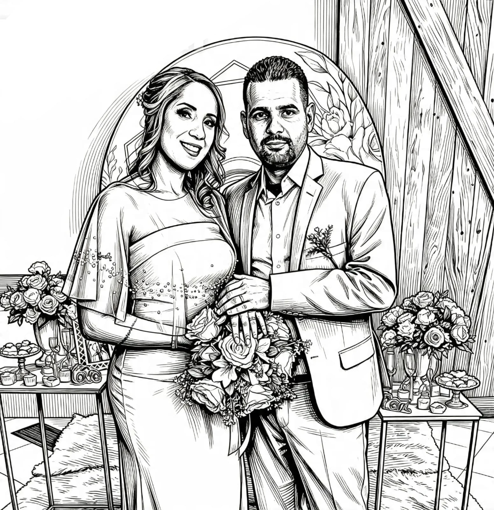 Casamento Noivos Vetorizado